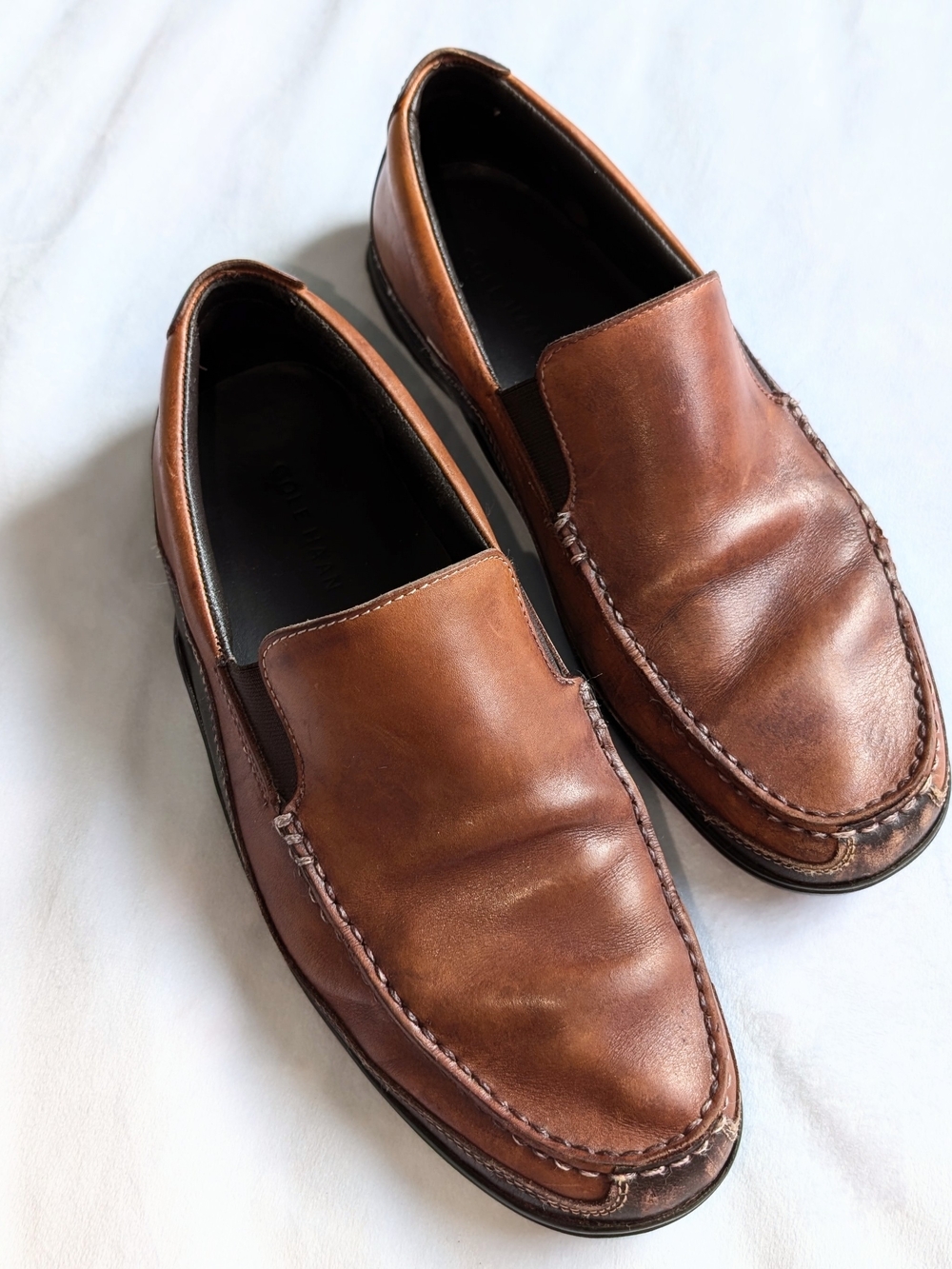 Mens Cole Haan 11 M Tucker Venetian Silhouette Leather Loafers Cushioned Footbed